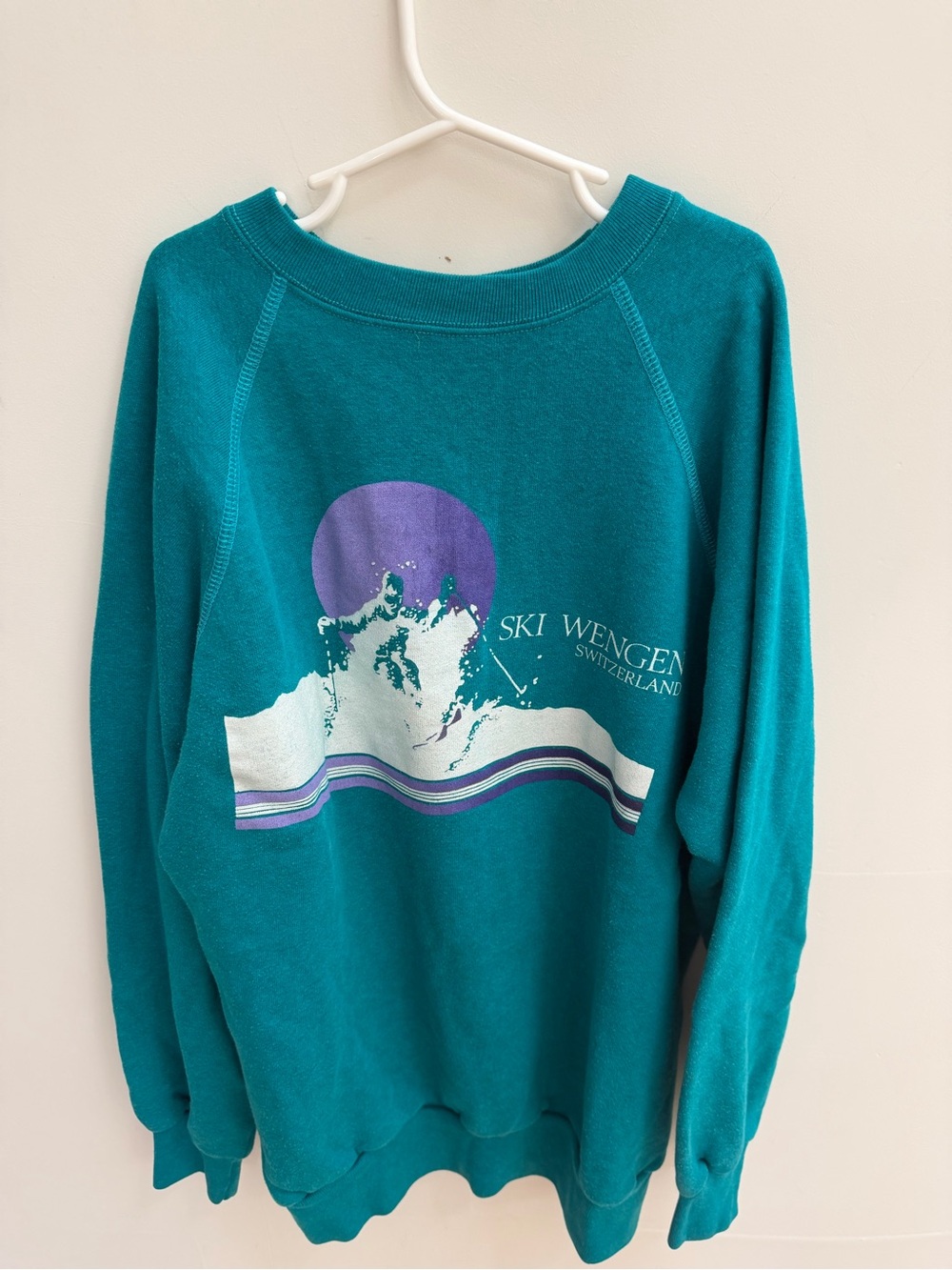 Teal Ski Wengen Graphic Sweatshirt- VINTAGE